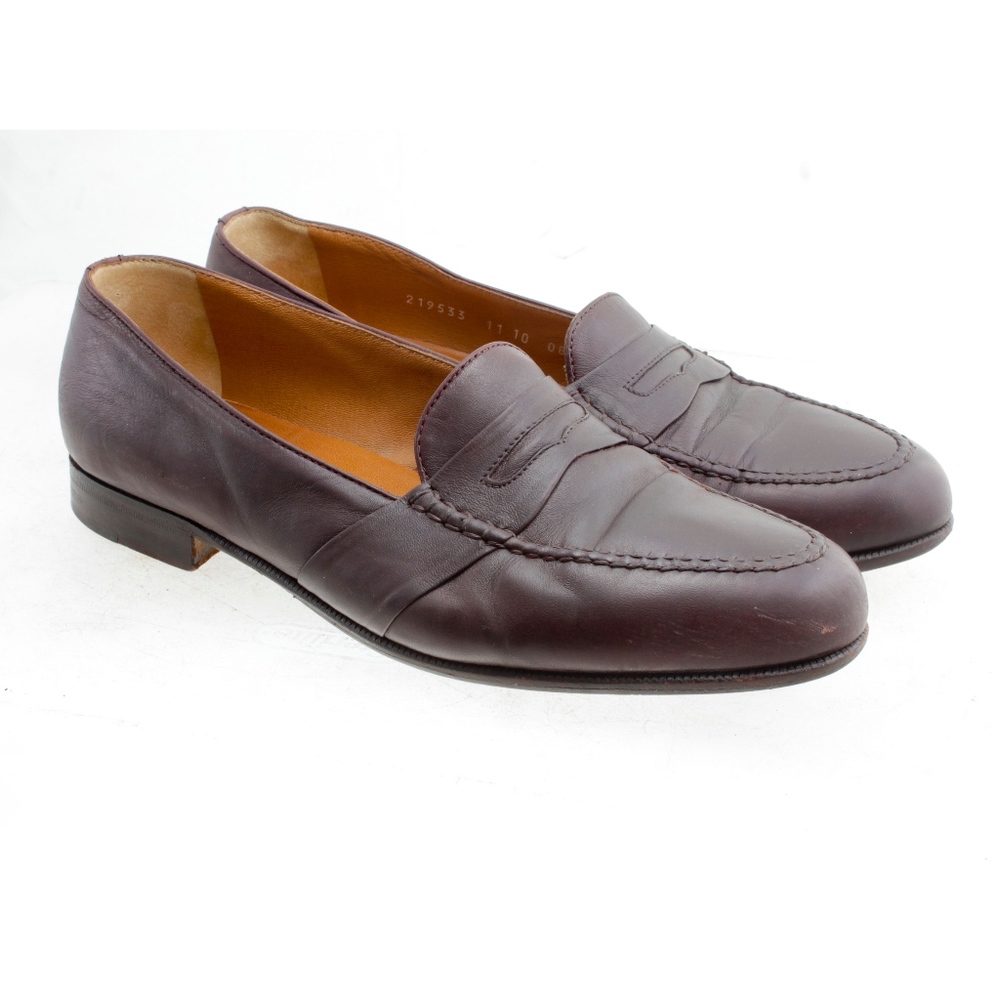 Moreschi Mens Brown leather loafers Moc Italy